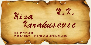 Miša Karakušević vizit kartica